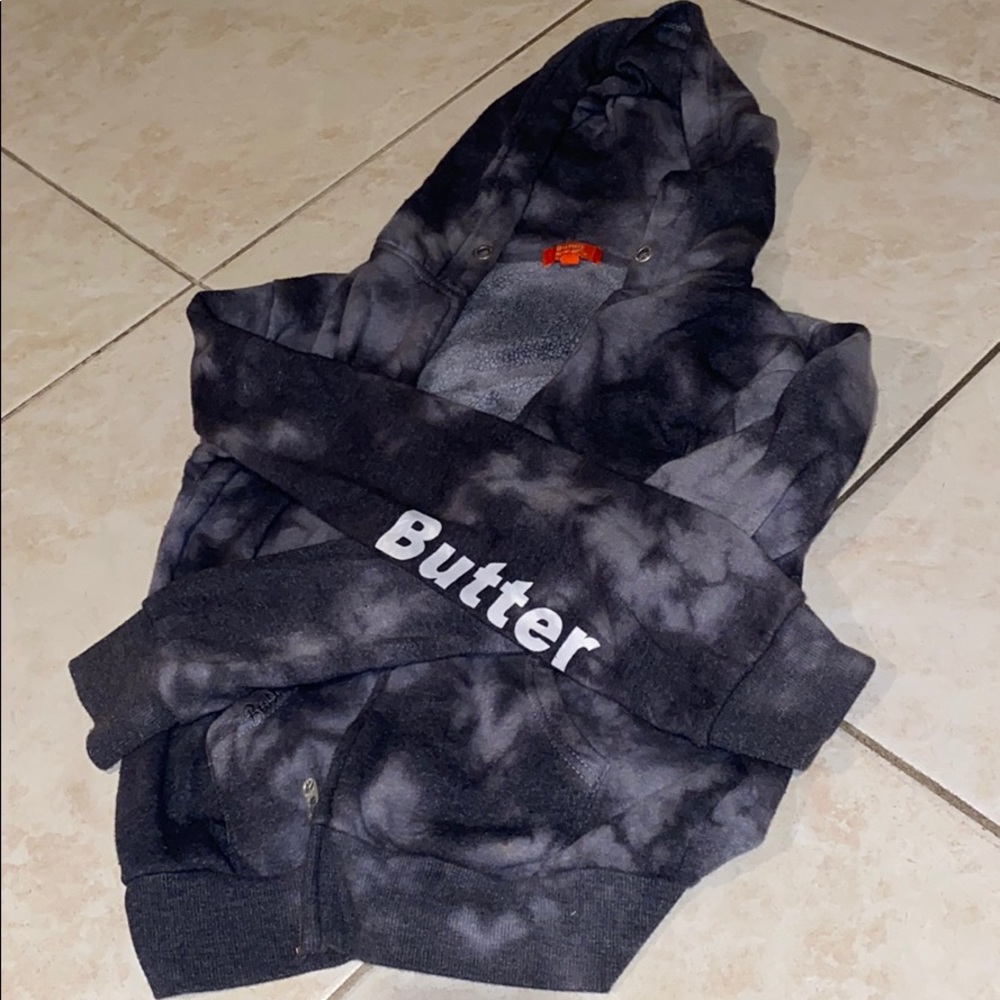 Storm Wash' Embellished Tie Dye Hoodie Sweatshirt